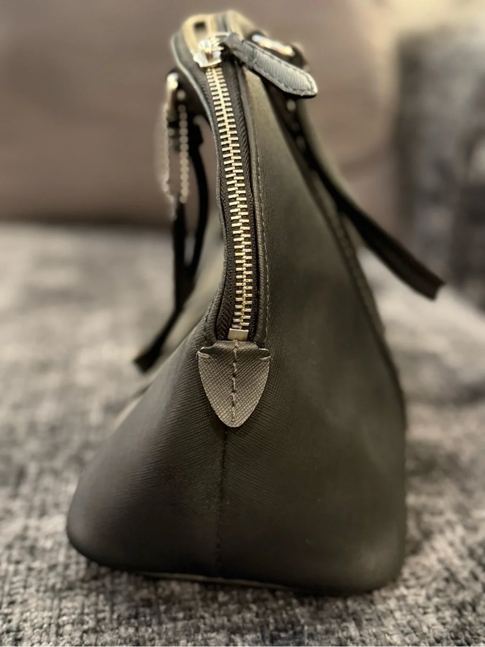 Coach Black Leather Dome Satchel